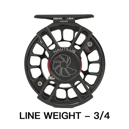 Nautilus Miami Ross Colorado Evolution LTX Fly Fishing Reels &ndash; Lightweight High-Performance Pressure Cast Aluminum 08 3-4 BLACK