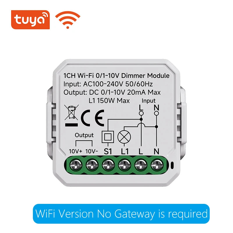 Tuya WiFi 0/1-10V LED Dimmer Controller &ndash; Voice Control Tuya 0-10V WiFi