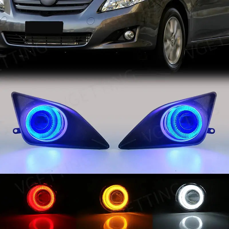 Daytime Running Light DRL Angel Eyes Fog Lamp Led for Toyota Corolla Altis 2008 2009 2010 Driving Light Auto Halogen Daylight by InterCyprus Trading Ltd