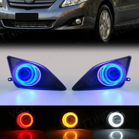 Daytime Running Light DRL Angel Eyes Fog Lamp Led for Toyota Corolla Altis 2008 2009 2010 Driving Light Auto Halogen Daylight by InterCyprus Trading Ltd