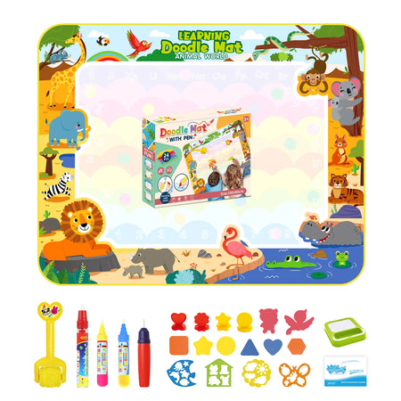 Coolplay Magic Water Drawing Mat &ndash; Reusable Educational Painting Board H 100x80CM