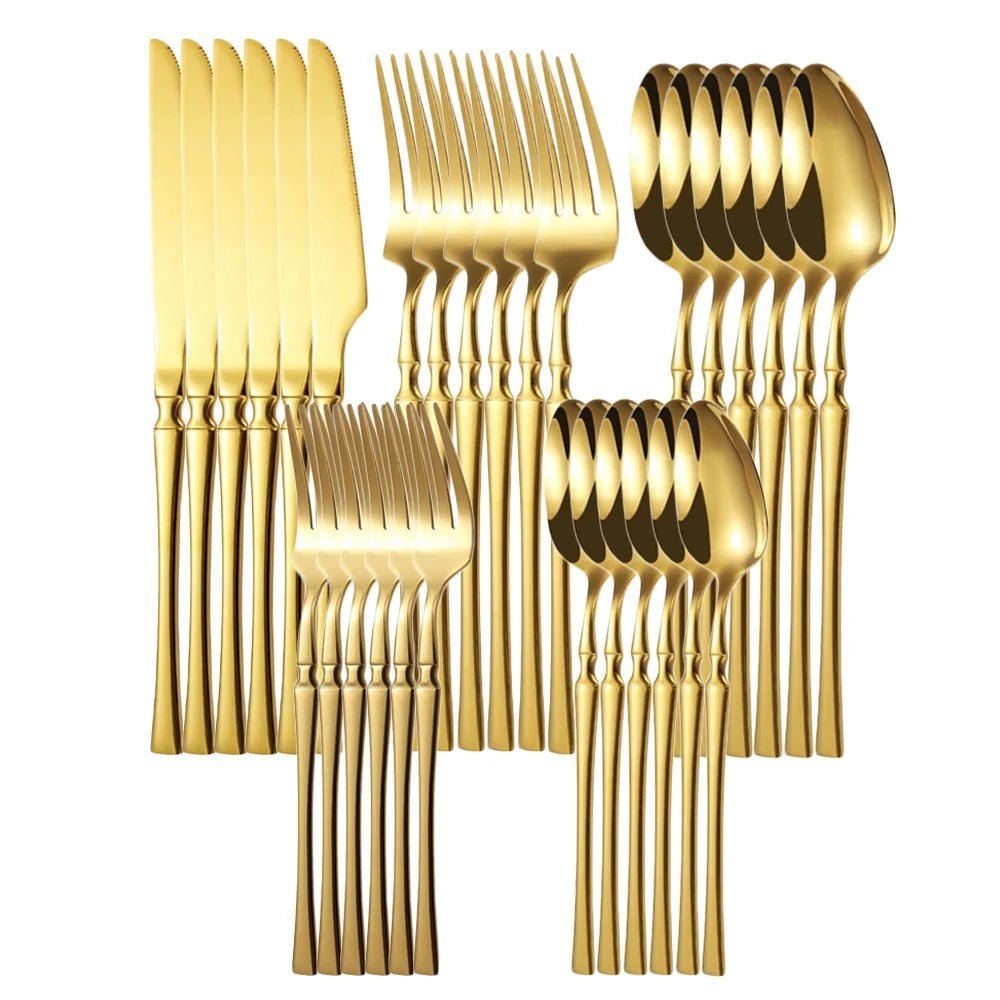 KNGZI Stainless Steel Dinnerware Set &ndash; Eco-Friendly and Dishwasher Safe