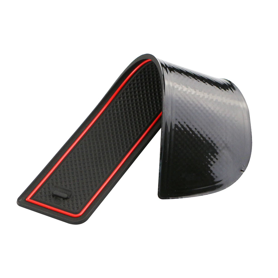 Tappetino per scanalatura della porta per Honda Jazz Fit (2014-2019), set da 18 pezzi in lattice blu rosso bianco