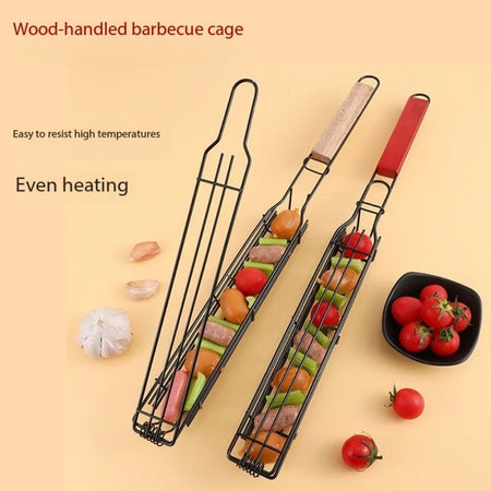 Portable Mini Barbecue Cage &ndash; Durable Stainless Steel Grill Mesh