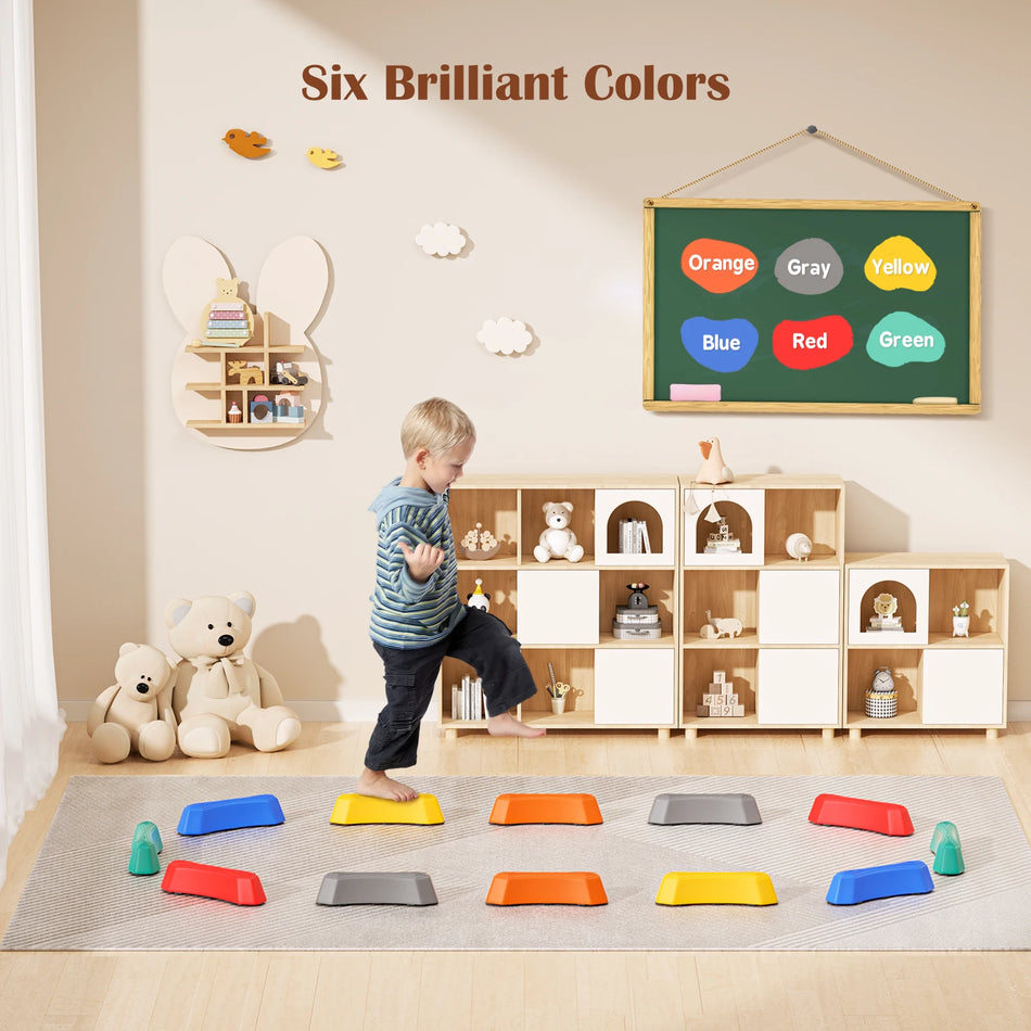 12 Piese Piatra de Echilibru pentru Copii Antrenament Senzorial