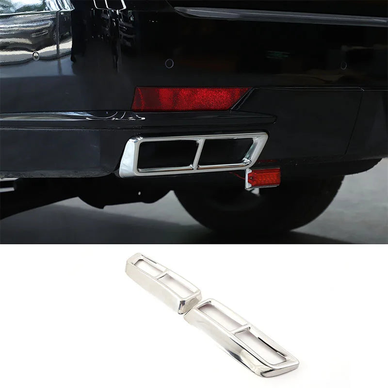 2ks Černé Nerezové Ocelové Kryty Výfukových Trubek Escalade