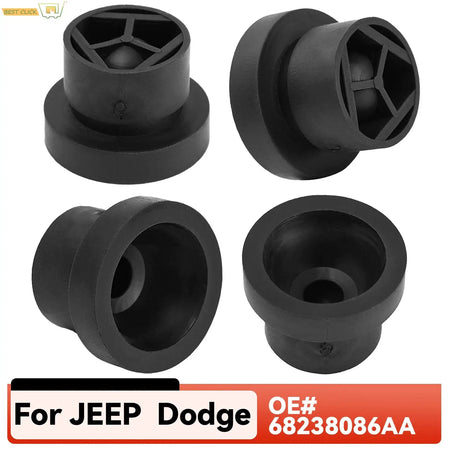 Front Engine Cover Grommet Mounting Rubber Buffer Stopper Pad For Jeep 2014 - 2021 Dodge Chrysler Ram Alfa Romeo 068238086AA 4X by InterCyprus Trading Ltd