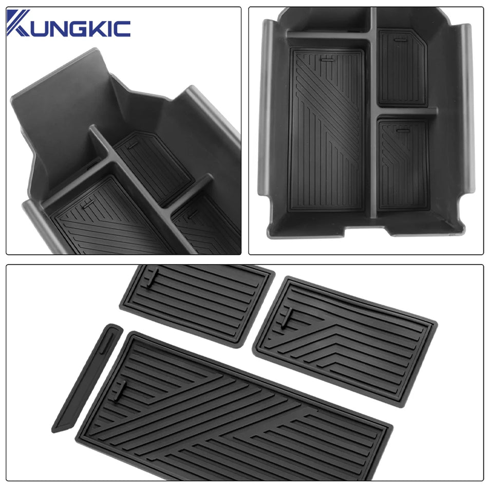 Armrest Organizer Tray ABS Flocked for BMW X3 G45 2025 2026