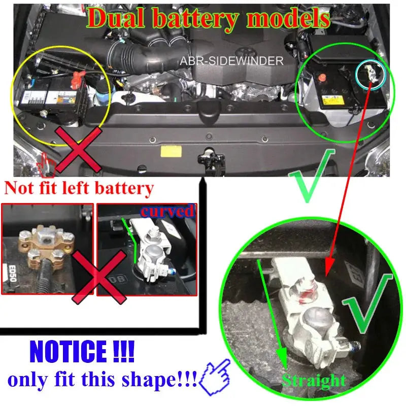 For Toyota 4Runner Lexus GX460 GX J150 2010-2018 Battery Anode Negative Pole Terminal Protector ABS Cover Trim Cap Lid Stickers by InterCyprus Trading Ltd