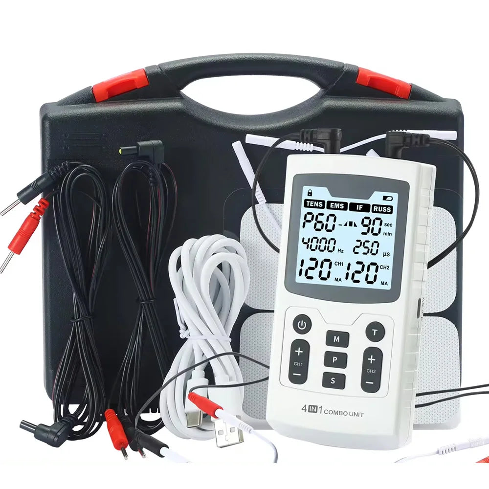 4 In 1 EMS, IFT, RUSS, TENS Device JRW-600 WH