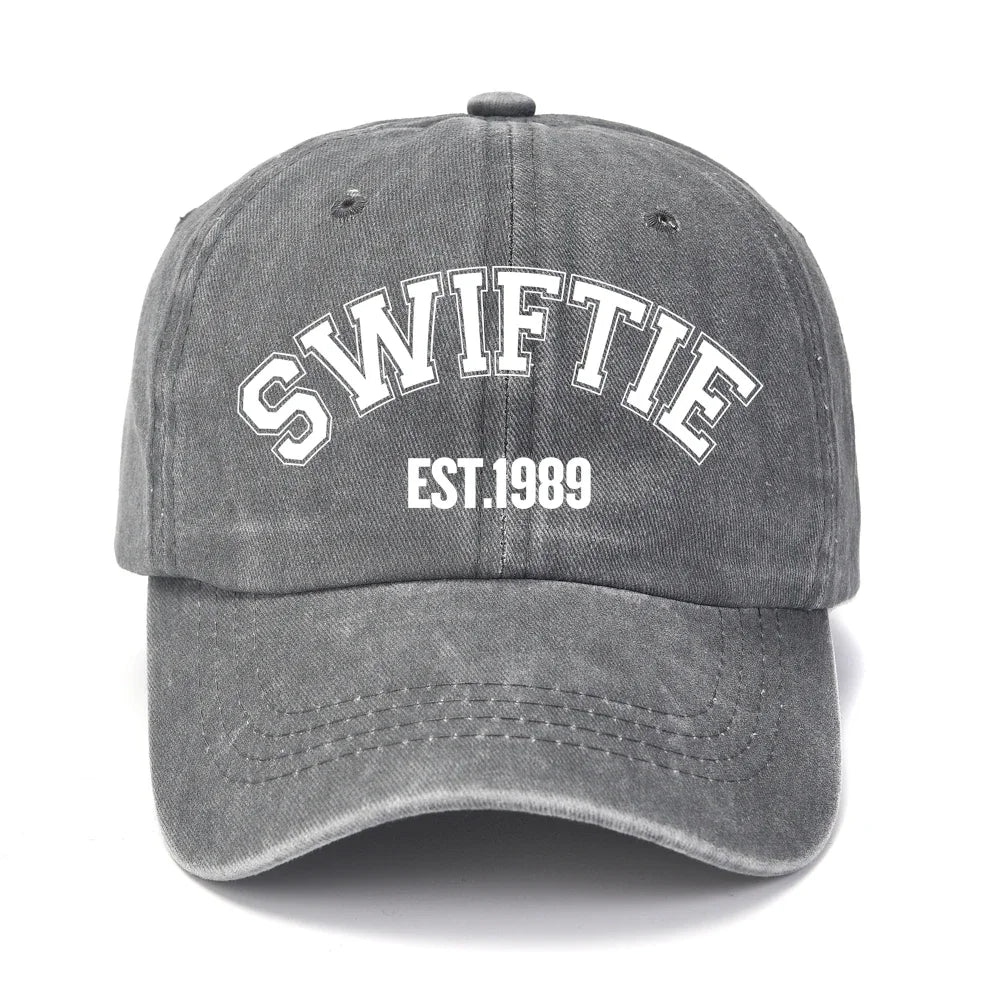 SWIFTIE Pink Letter Print Unisex Baseball Cap grey / Adjustable 55-58cm