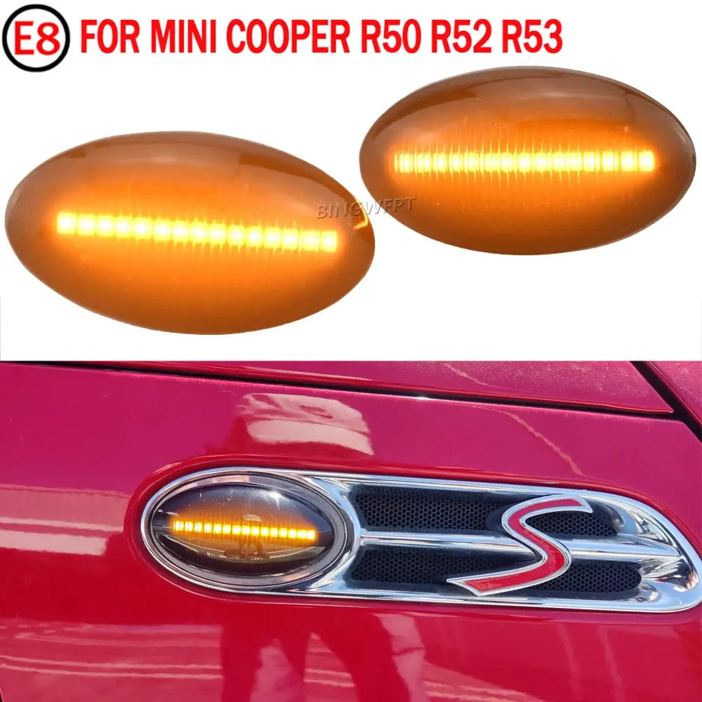 BINGWFPT Dynamic LED Side Marker Light For BMW MINI Cooper R50 R52 R53 2002 2003 2004 2005 2006-2008 Side Repeater Blinker Lamp by InterCyprus Trading Ltd