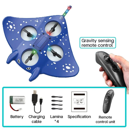 RC Manta Foam Glider &ndash; LED Night Flight Lights for Kids Gravity sensing