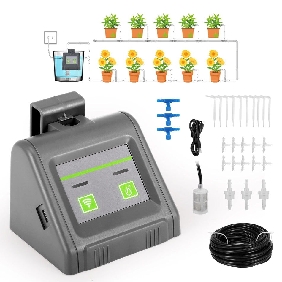 Έξυπνο WiFi Αυτόματο Σύστημα Ποτίσματος με Κιτ Σταγόνας και Αντλία