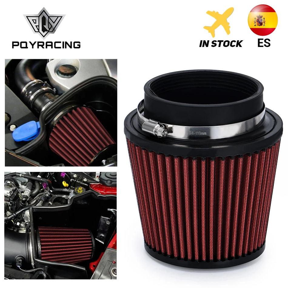 Filtru de aer pentru mașină cu flux mare, intrare de 4 inci (100mm), element din bumbac reutilizabil