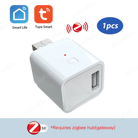 Tuya WiFi/Zigbee Smart USB Adapter with App Control and Voice Assistance zigbee-1USB Port