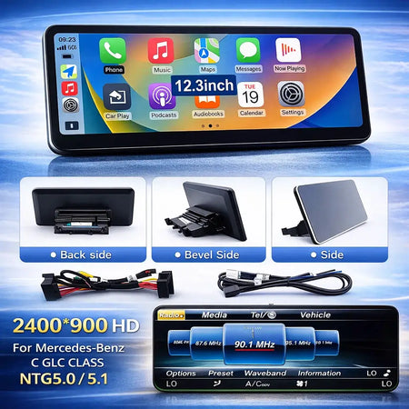 2400×900 12.3“ Ultra-thin Multimedia Touchscreen Wireless CarPlay Android Auto For Mercedes-Benz W205 X253 GLC C Class Airplay by InterCyprus Trading Ltd