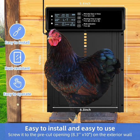 Pfs165 Farm Timed Automatic Chicken Coop Door &ndash; Auto Open