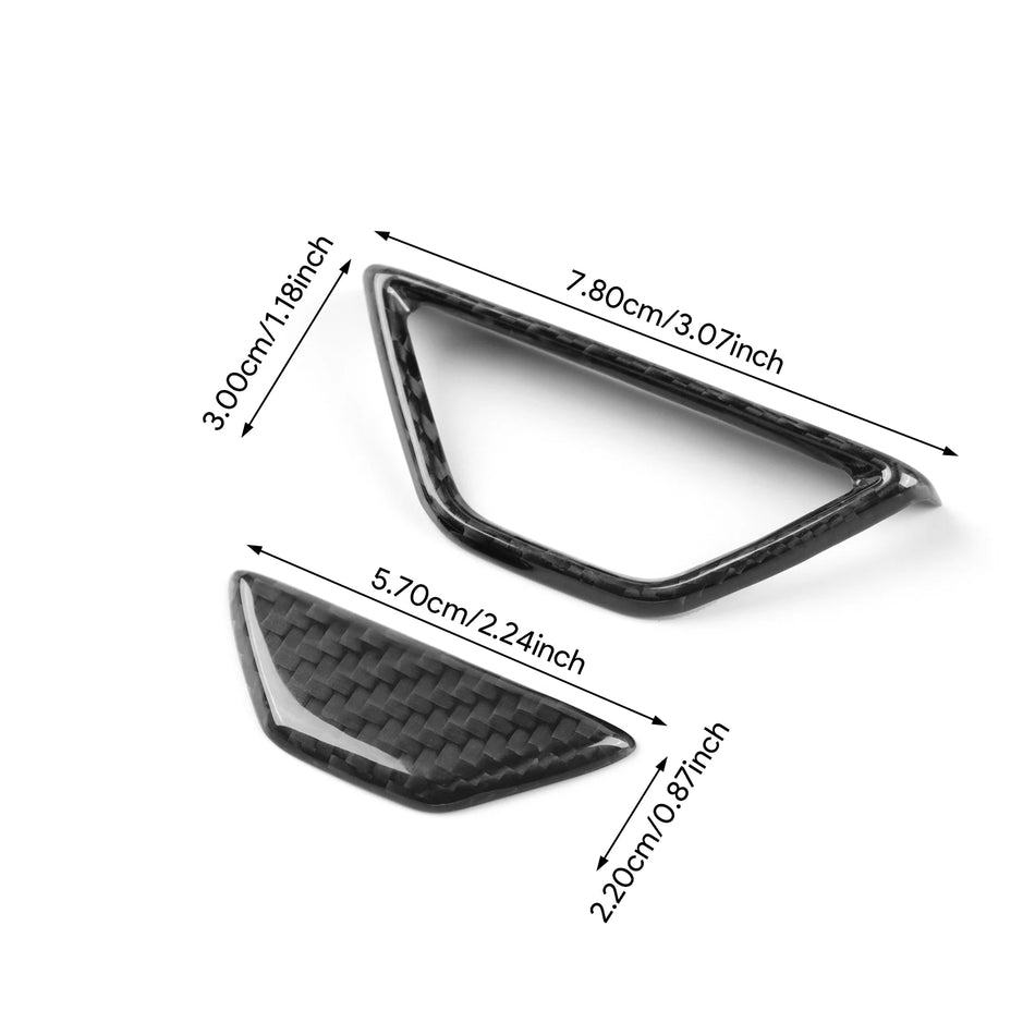 Hard Carbon Fiber Gear Armrest Trim for Chevrolet C8