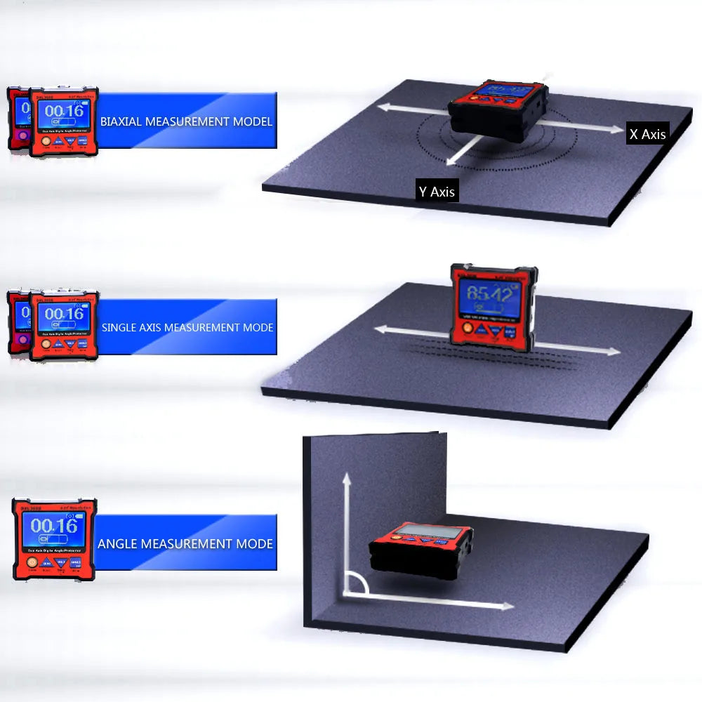Dual Protractor Image Rotation DXL360 DXL360S Dual-axis Digital Angle Protractor Rechargeable High ...