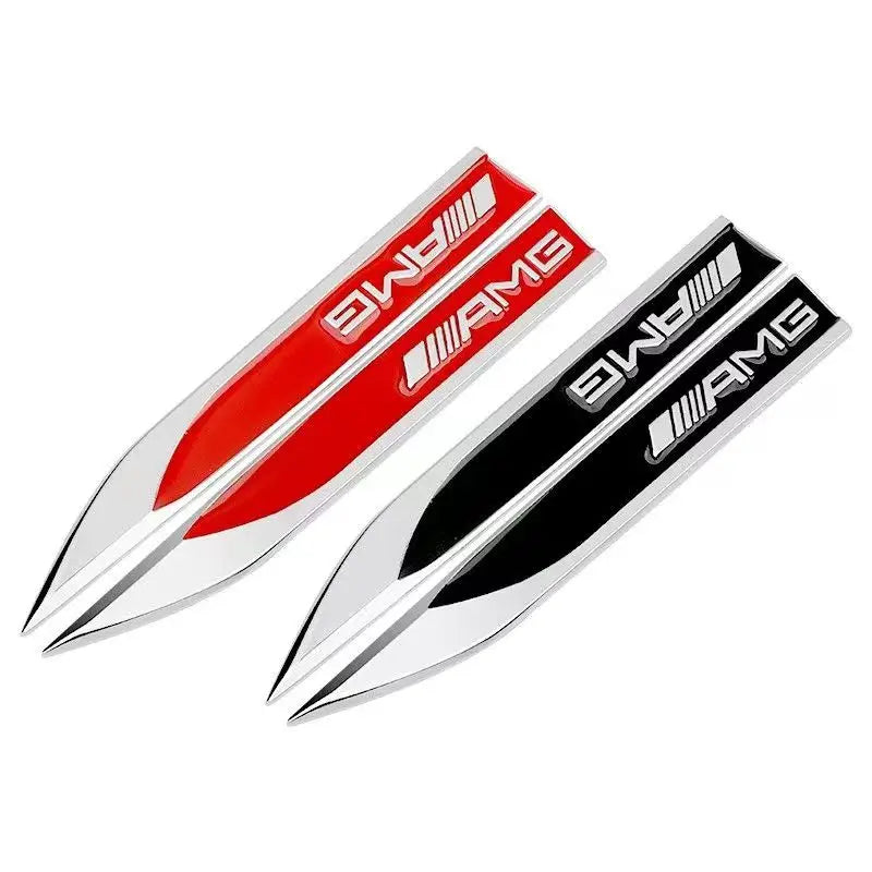 High-Quality 3D Metal Fender Emblem Badge Set for Mercedes-Benz Models W203 W204 W205 W210 W211 W212 W164 W176 CLA CLS SL GLA