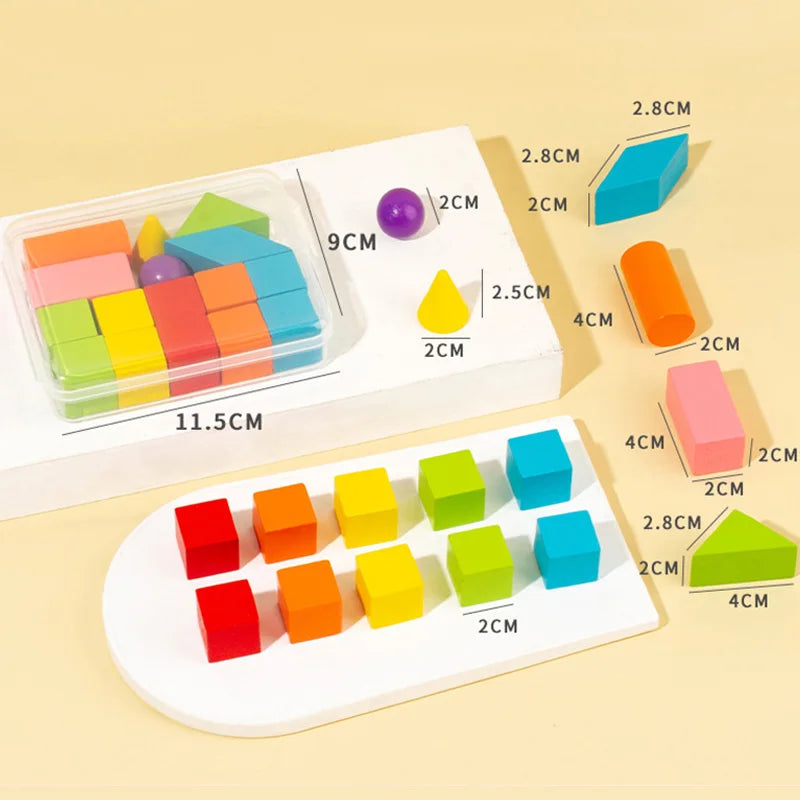 Educational Math Toys for Kids - Counting Sticks &amp; Geometric Blocks