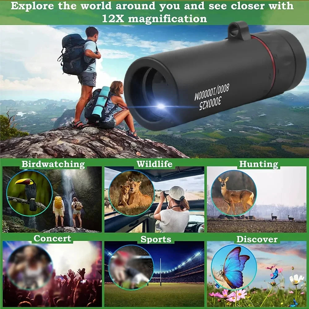 Professional 3000x25 Monocular &ndash; HD Zoom For Outdoors
