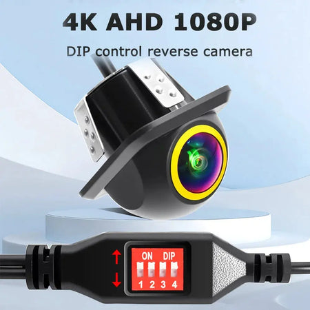 DIP Switch AHD 1080P Car Rear View Camera Starlight Night Vision Waterproof Drill‑mount Backup Parking Camera Support AHD 720P by InterCyprus Trading Ltd