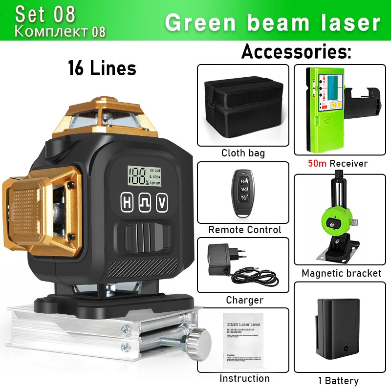 IE16Q &ndash; 360 Degree Self Leveling Laser With Green Beams IE16Q-DC11G