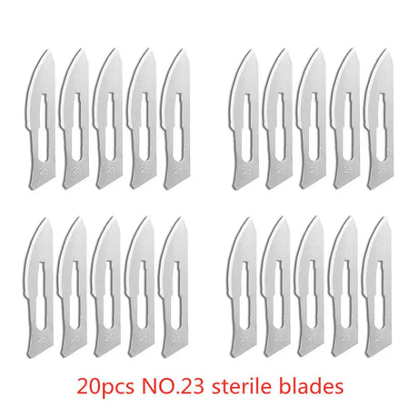 Sterile Carbon Steel Surgical Blades &ndash; Precision Cutting 20pcs NO.23