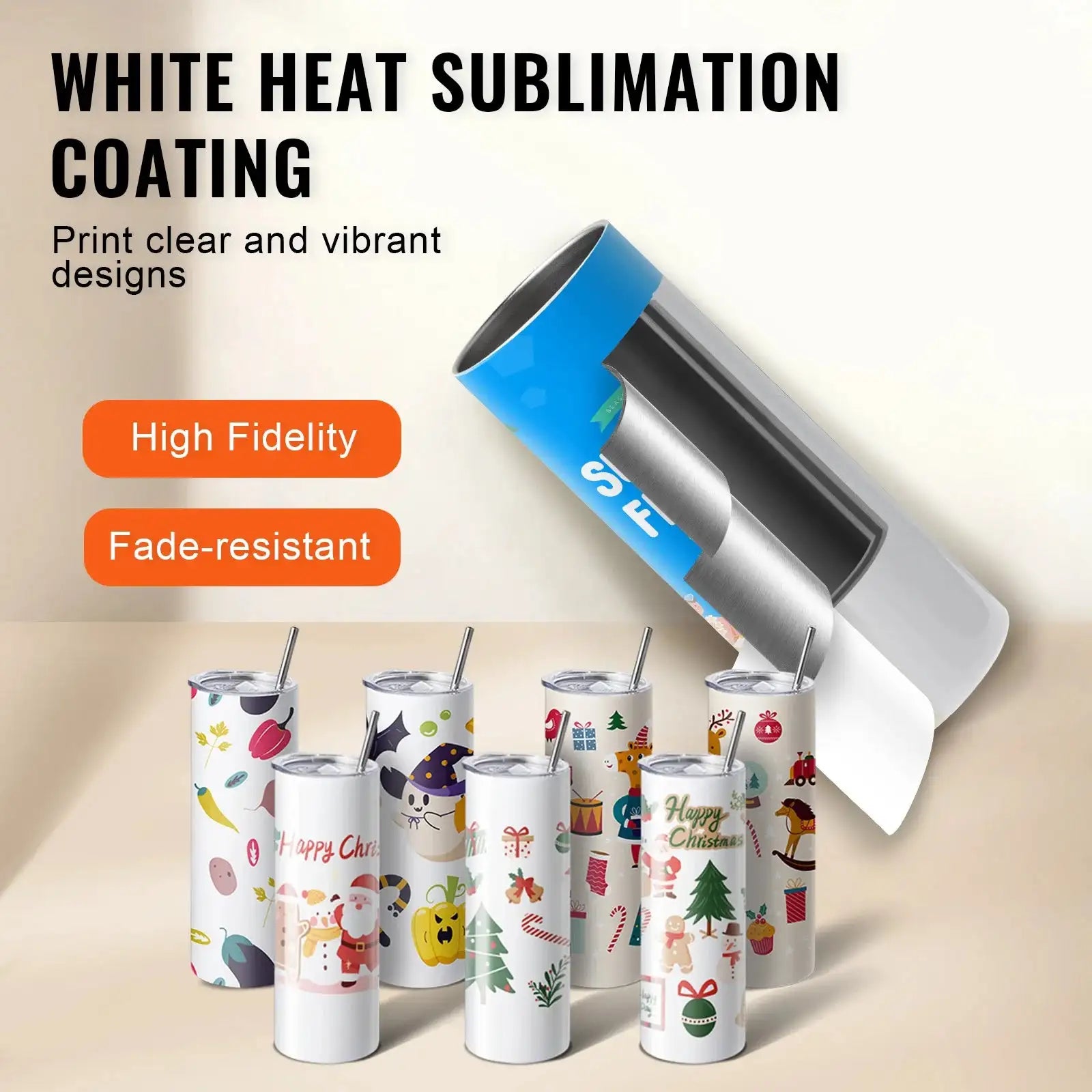 Sublimation Tumblers 8/12/14/16/24/50PC &ndash; Bulk