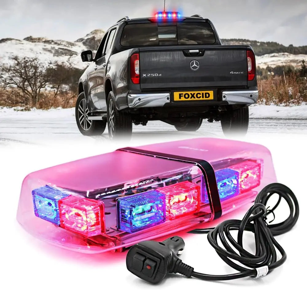 12 Inch 36 LED Emergency Strobe Light Bar &ndash; Magnetic Mount Red and Blue 1