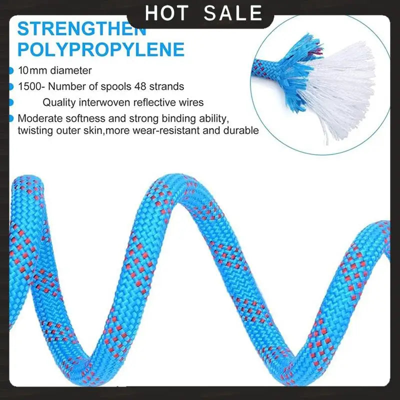 24-Hour Delivery Sledge Rope With Carabiner &ndash; Durable 10mm