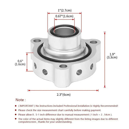 Turbo Engines Turbo BOV Blow Off Valve Dump Adaptor Bolt-On Top Mount For Peugeot BMW Mini Cooper by InterCyprus Trading Ltd