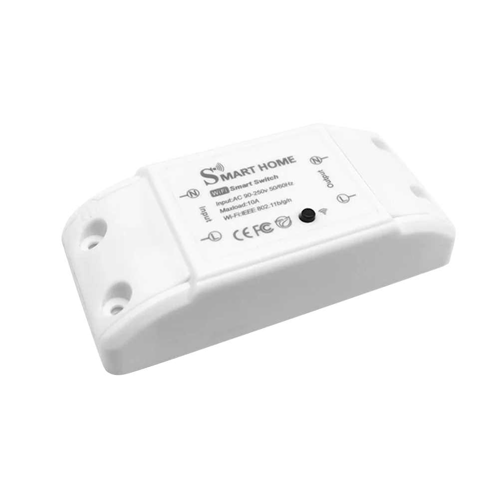 SCRIOR Smart Home Wireless Remote Switch for LED Lights - Compatible with Alexa &amp; Google Home WIFI Breaker 1Pc-W / 110-240V