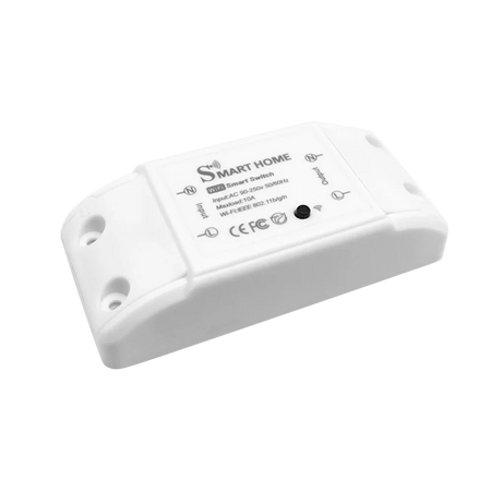 SCRIOR Smart Home Wireless Remote Switch for LED Lights - Compatible with Alexa &amp; Google Home WIFI Breaker 1Pc-W / 110-240V