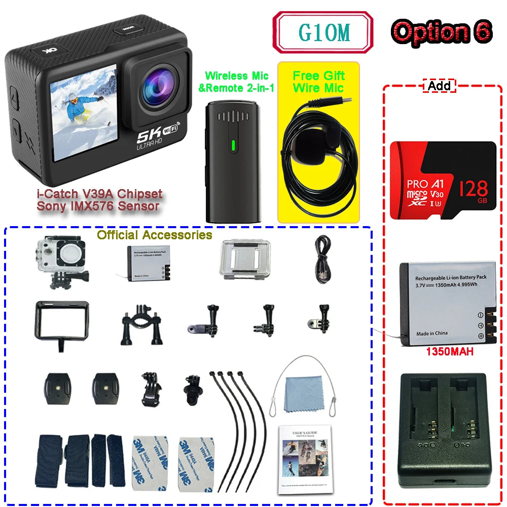 HUAFANT Action Camera &ndash; 5K Ultra-HD with Dual Screens