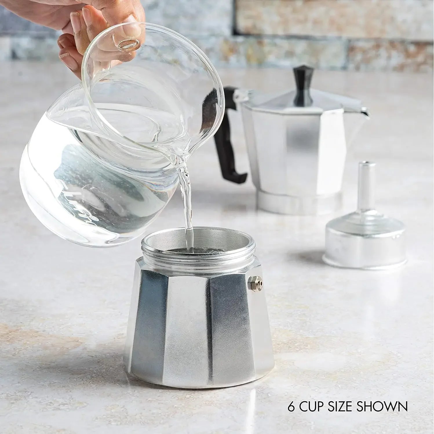 Moka Espresso Coffee Maker Pot - Stovetop Percolator for Caf&eacute; Brewing