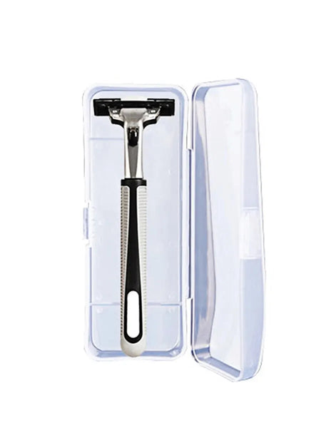 Portable Double-Layer Manual Shaver Storage Box for Travel
