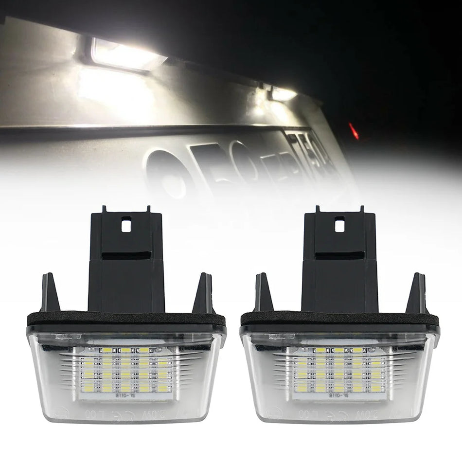 Citroen C3 License Plate Lights, 2x LED 3W Black PC