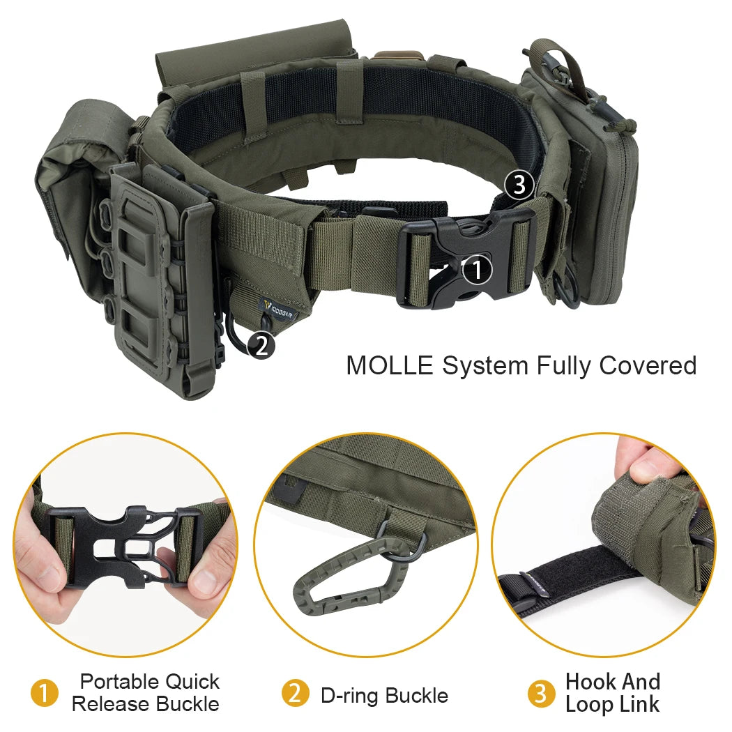 IDOGEAR Tactical Belt MOLLE 3424 &ndash; Inner Outer Belt Set