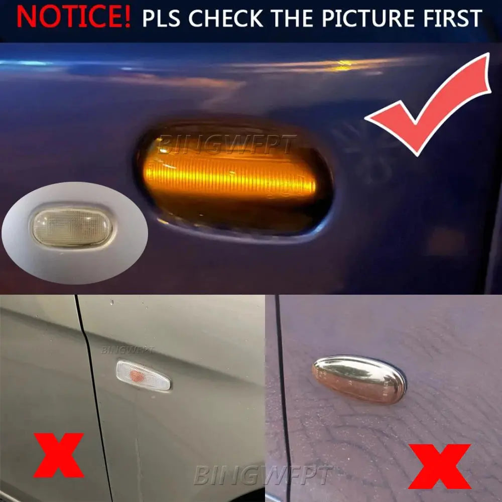 2xCar LED Turn Signal Lamp For Mitsubishi Triton L200 2005-2015 Pajero Montero Sport Nativa 2008-2016 Side Marker Blinker Light by InterCyprus Trading Ltd