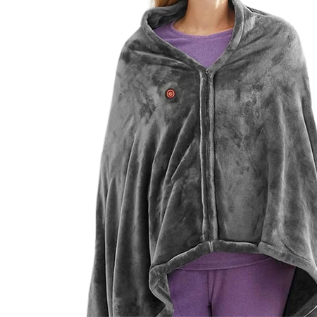 USB Electric Heated Blanket &ndash; Three Heating Levels Included Grey
