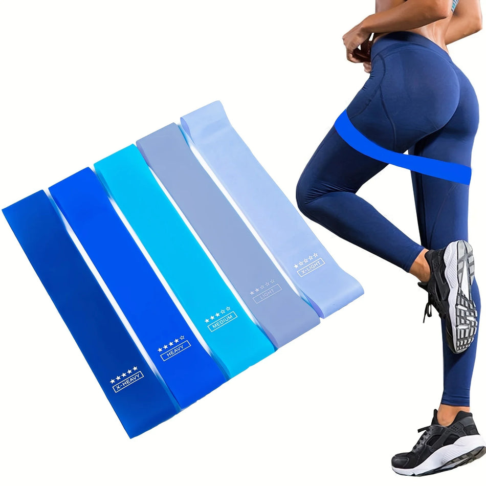 Gradient Blue Squat Resistance Band for Buttocks, Legs, and Arms