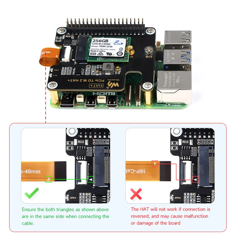 Raspberry Pi 5 PCIe to M.2 HAT &ndash; High Speed Expansion with Active Cooling