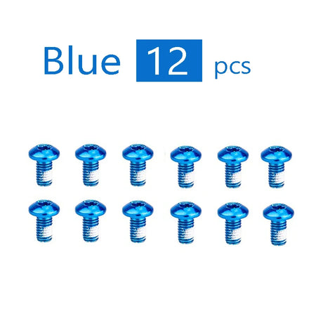 Bike Disc Brake Rotor Bolts &ndash; Durable Steel T25 M5x9 Secure Fit Blue 12pcs