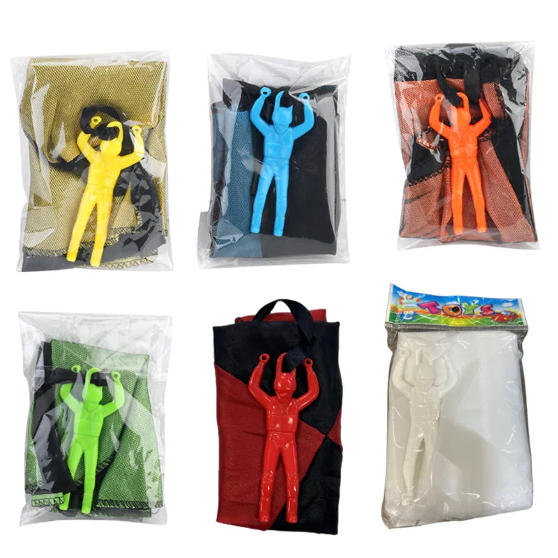 Kids Outdoor Fun: 1/6 Sets Hand Throwing Parachute Toy with Mini Soldier Sports Game 6PCS-Hand up