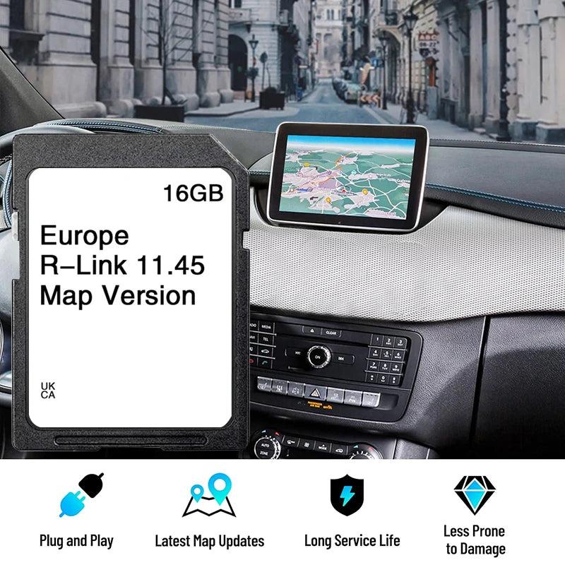 Card SD de navigație auto cu hărți 2025 GPS pentru Renault