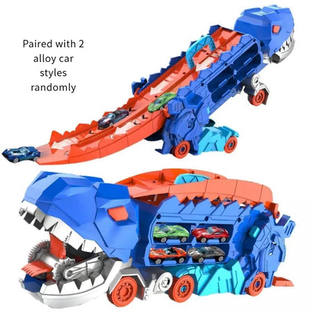 Folding Dinosaur Transporter Car Toys &ndash; Roll Eat and Store