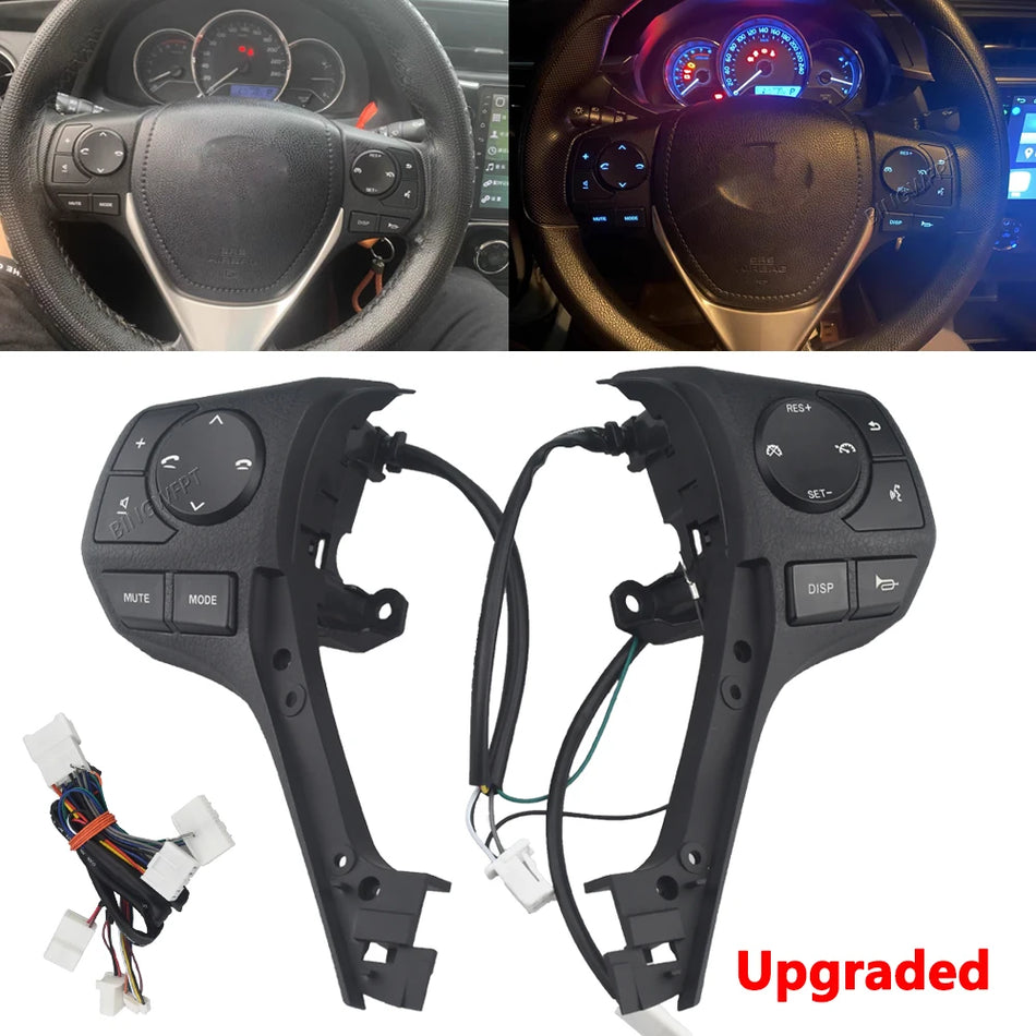 ABS+PC Lenkrad-Tasten-Schalter für Toyota Corolla 2014-2015, RAV4